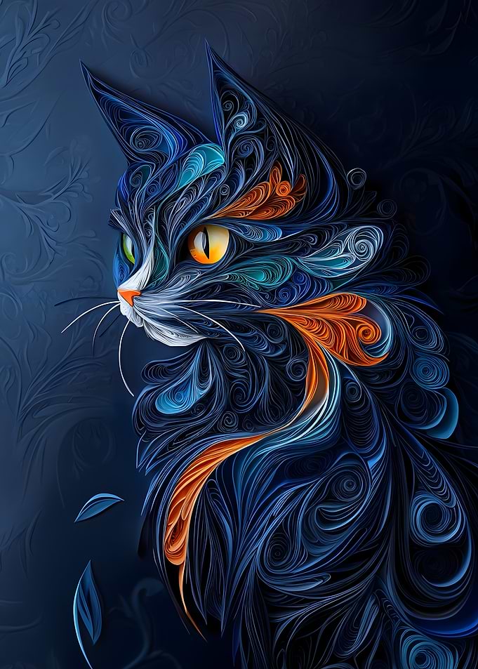 Paper Art Cat