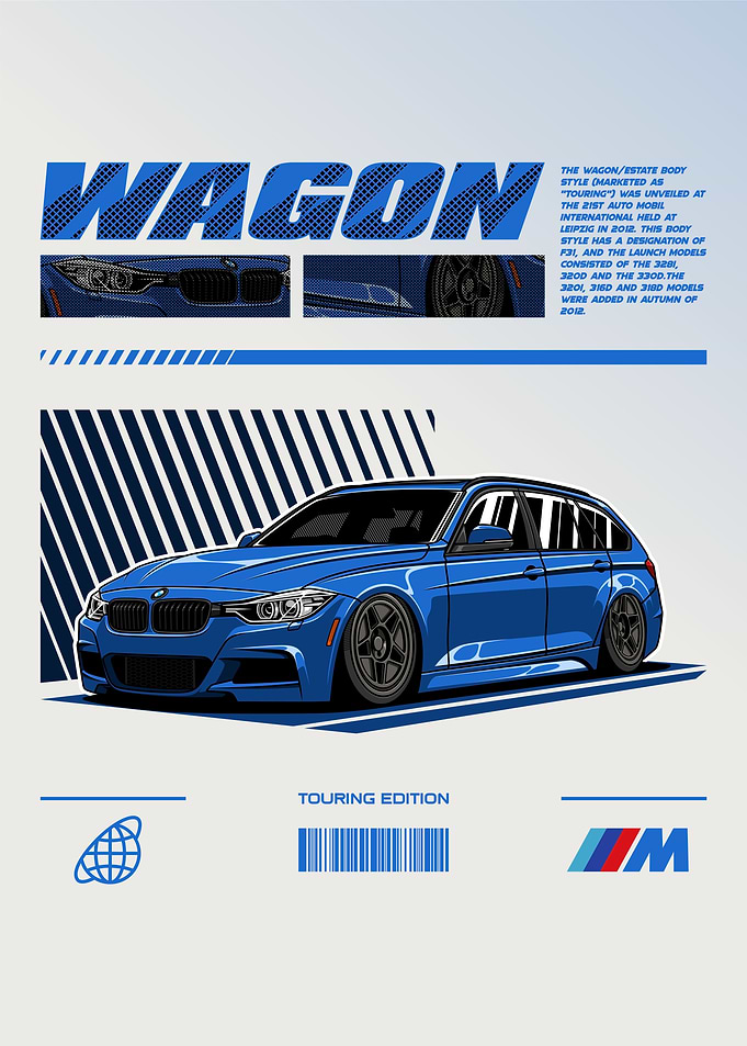 BMW 3 Series Wagon Blue 2