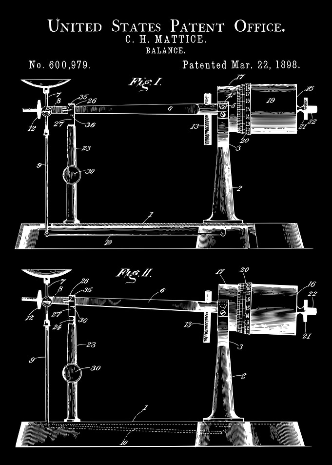 Balance Scale Patent Drawing