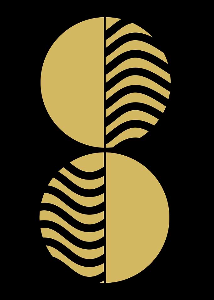 Abstract Gold Circles