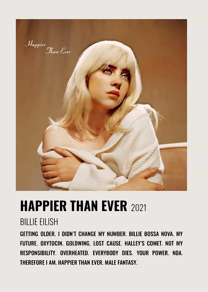 Billie Eilish Happier Than Ever Album Cover