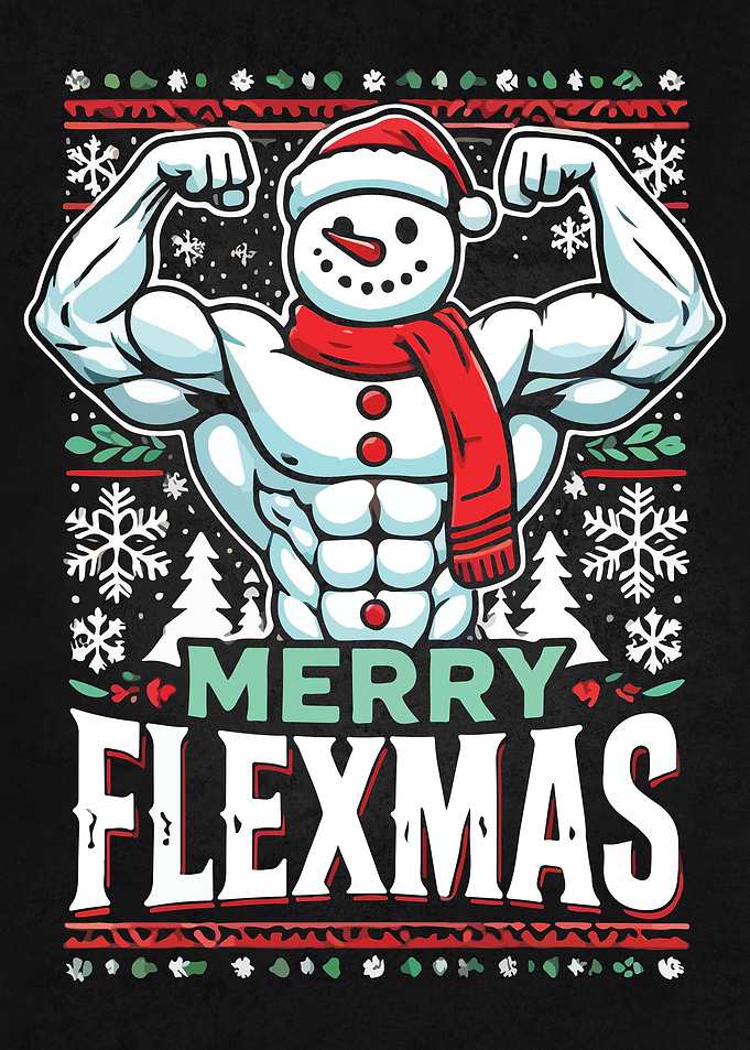 Merry Flexmas - Snowman Flexing Christmas Gym