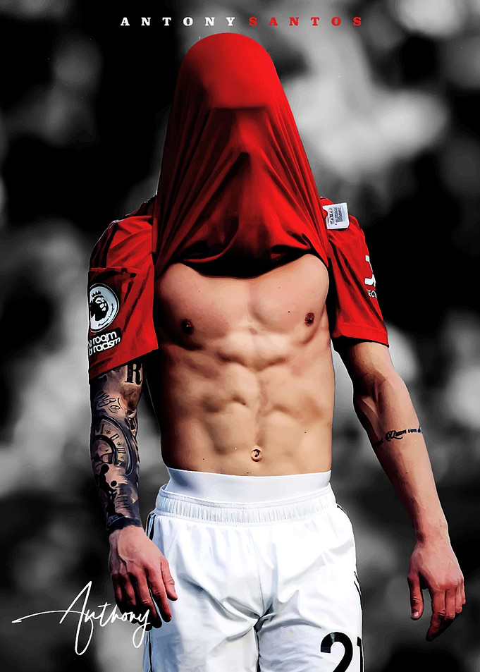Anthony Santos Football Poster