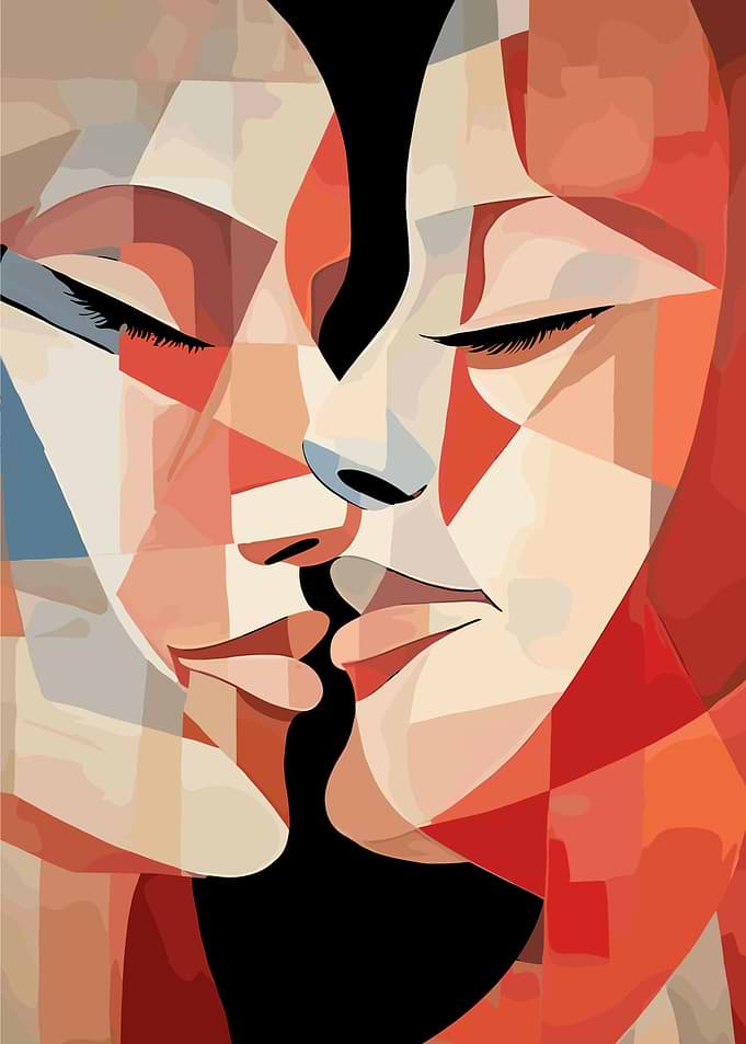 Abstract Couple Portrait