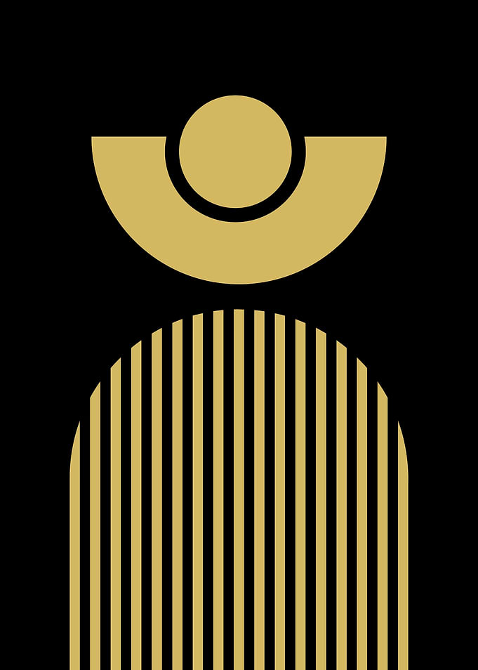 Gold Geometric Abstract