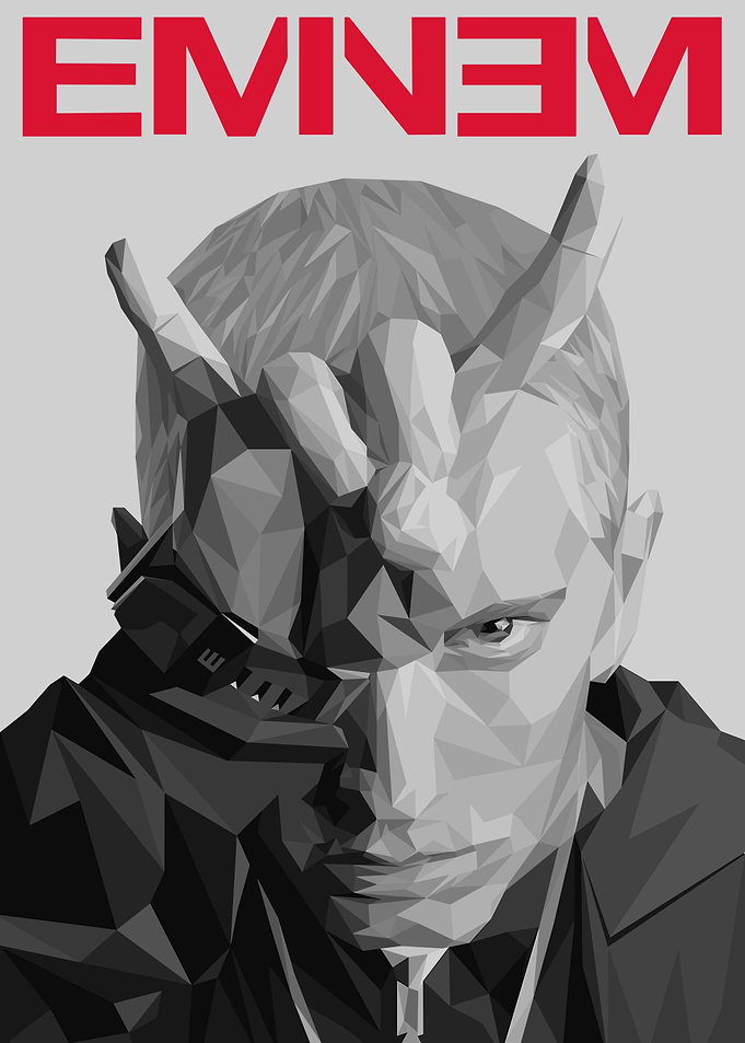 Eminem Low Poly Portrait