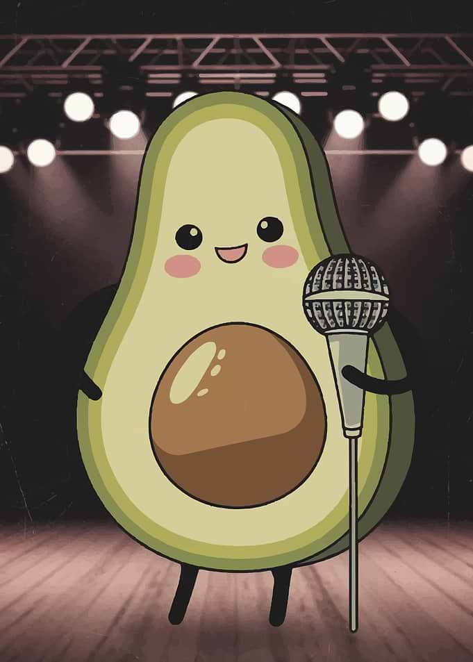Avocado with Microphone