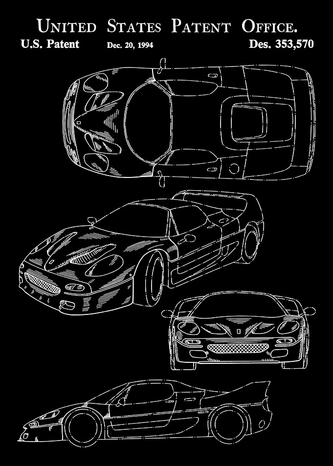 Ferrari F50 Patent Drawing