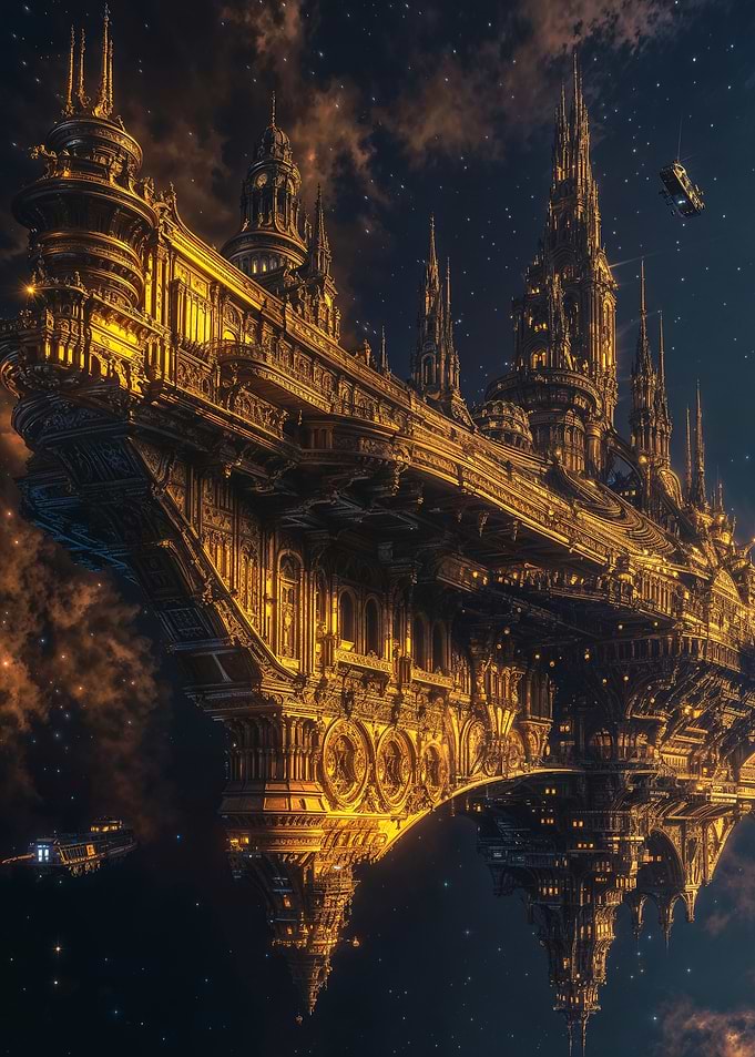 Golden Spaceship City Cruise