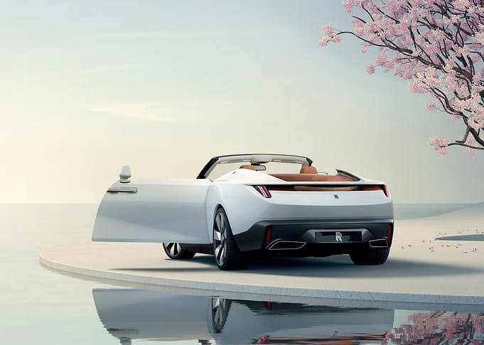 White Convertible Luxury Car