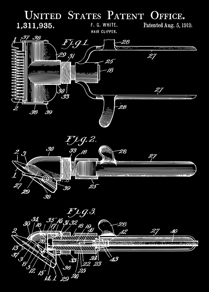 Hair Clipper Patent Drawing