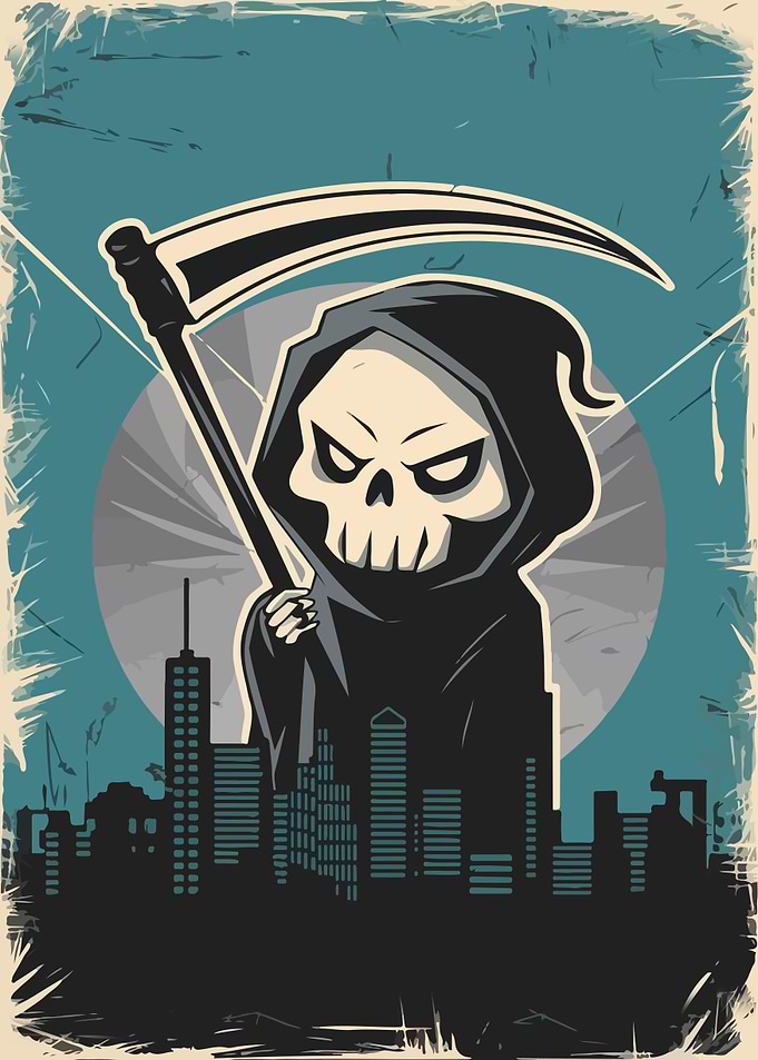 Grim Reaper Cityscape