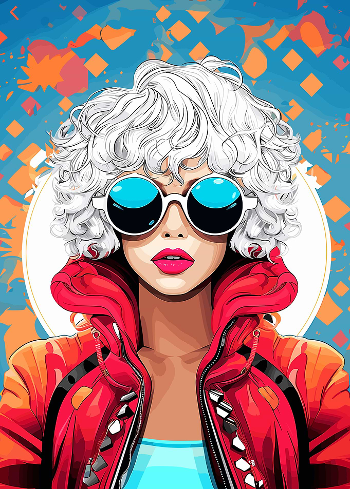 Cool Girl in Red Jacket