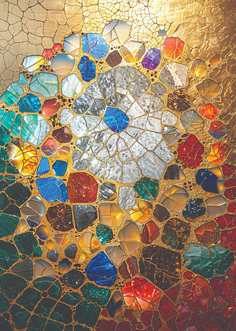 Mosaic Art with Gold