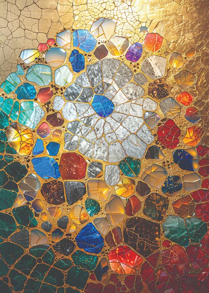 Mosaic Art with Gold
