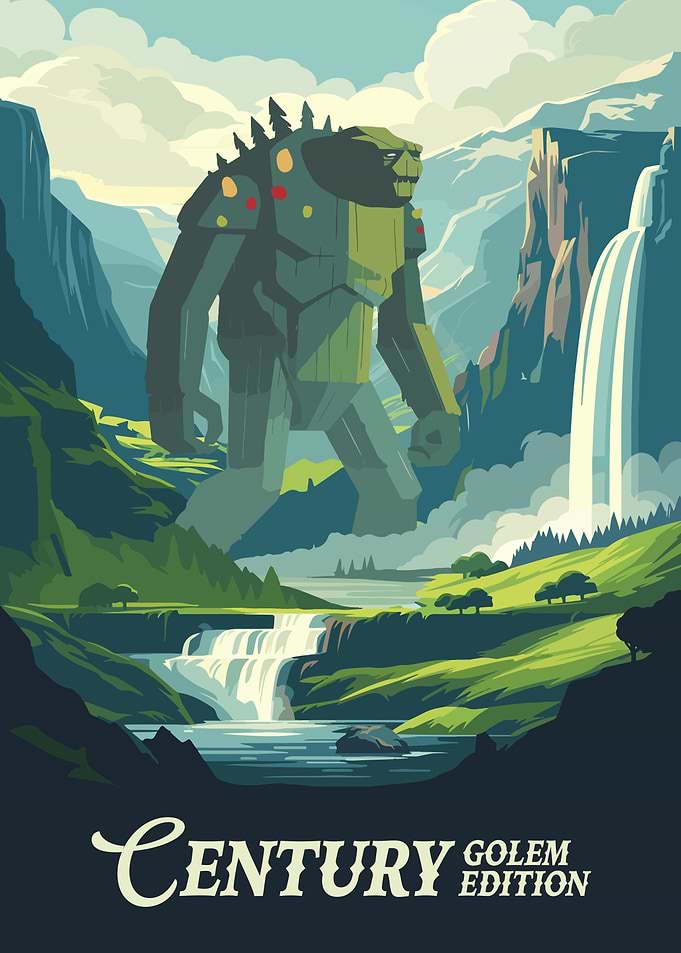 Century Board Game Inspired Illustration Poster