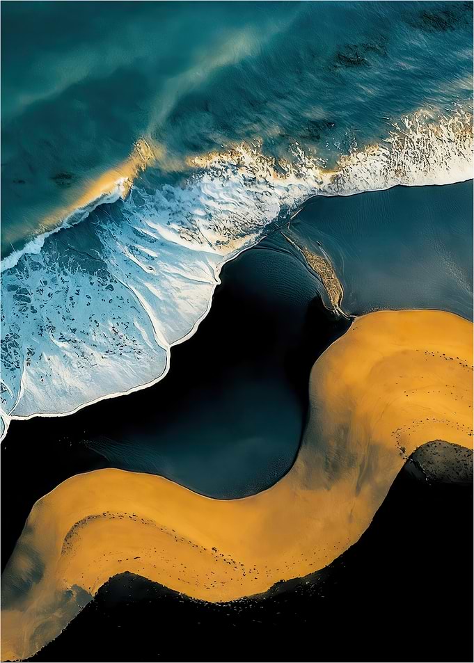 Ocean Meets Golden Sands