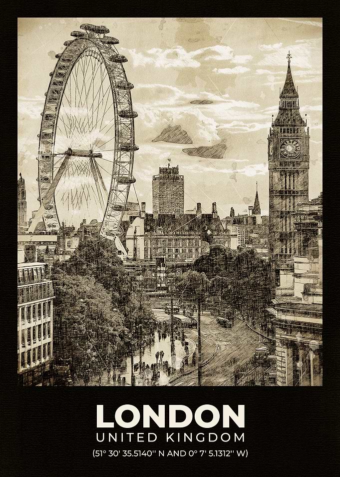 London Skyline Sketch