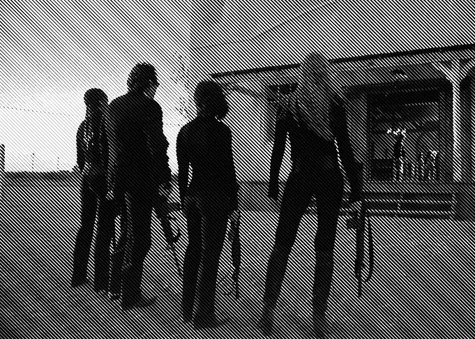 Silhouettes in a Hallway