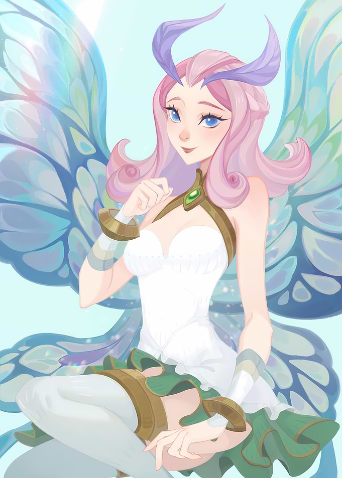 Fairy Girl with Butterfly Wings