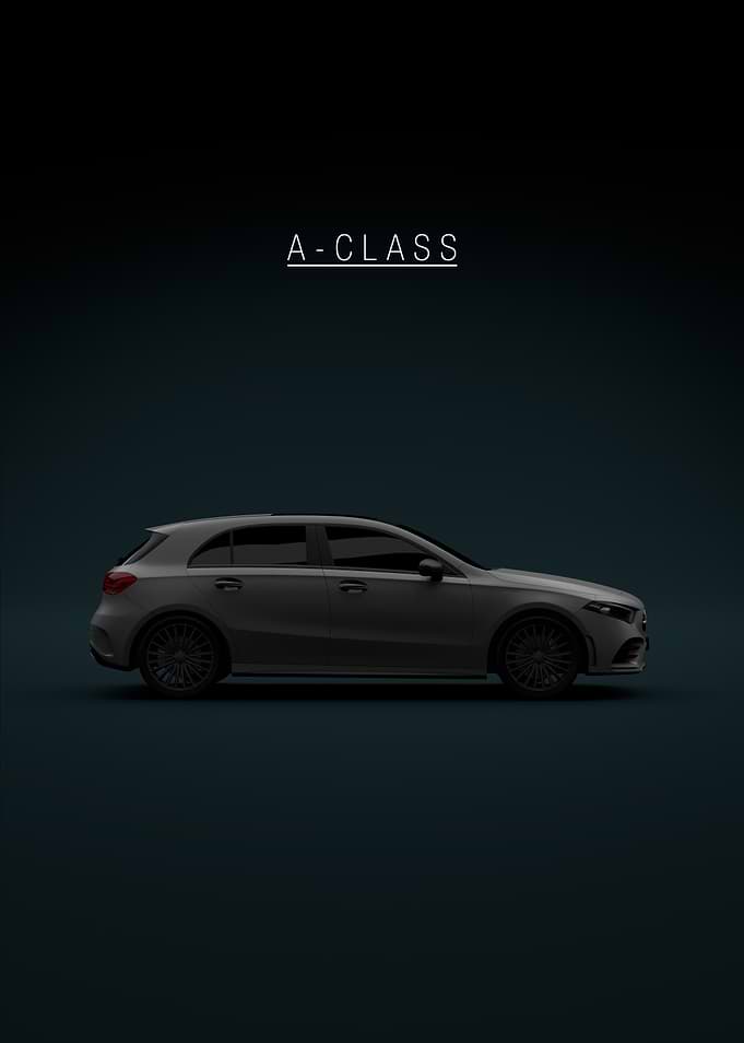 Grey Mercedes-Benz A-Class 2021 - Green Tint