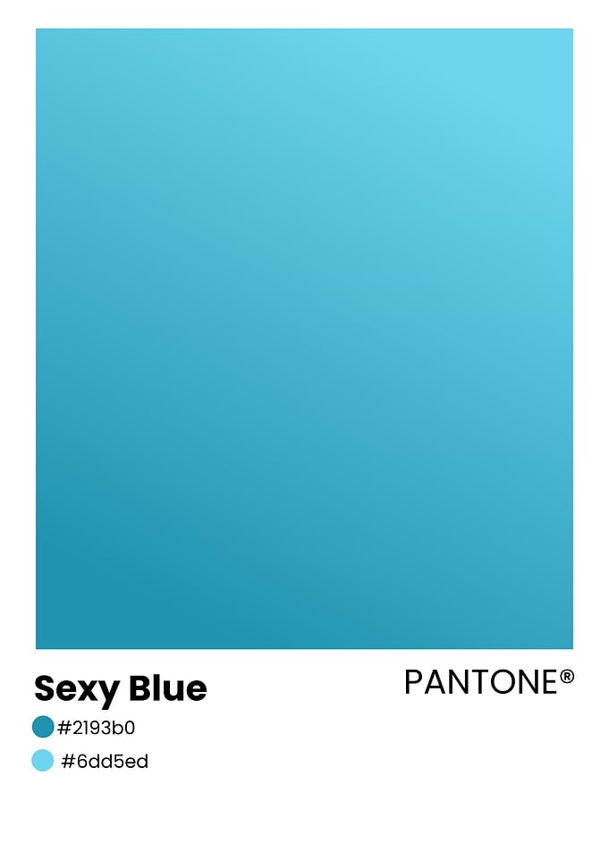 Pantone Sexy Blue Color Swatch