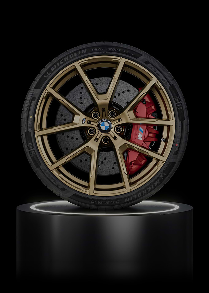 Gold BMW Wheel with Michelin Tires