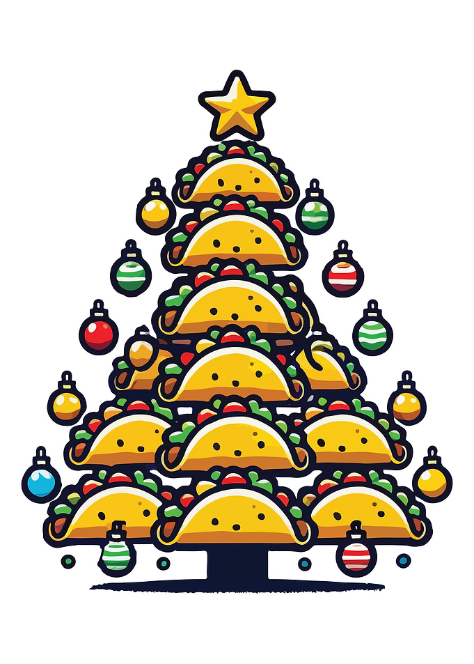 Taco Christmas Tree