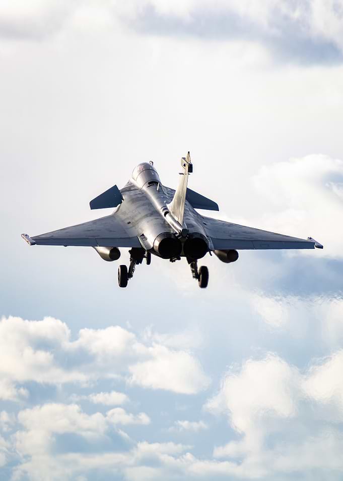 Dassault Rafale Marine few seconds before touching down