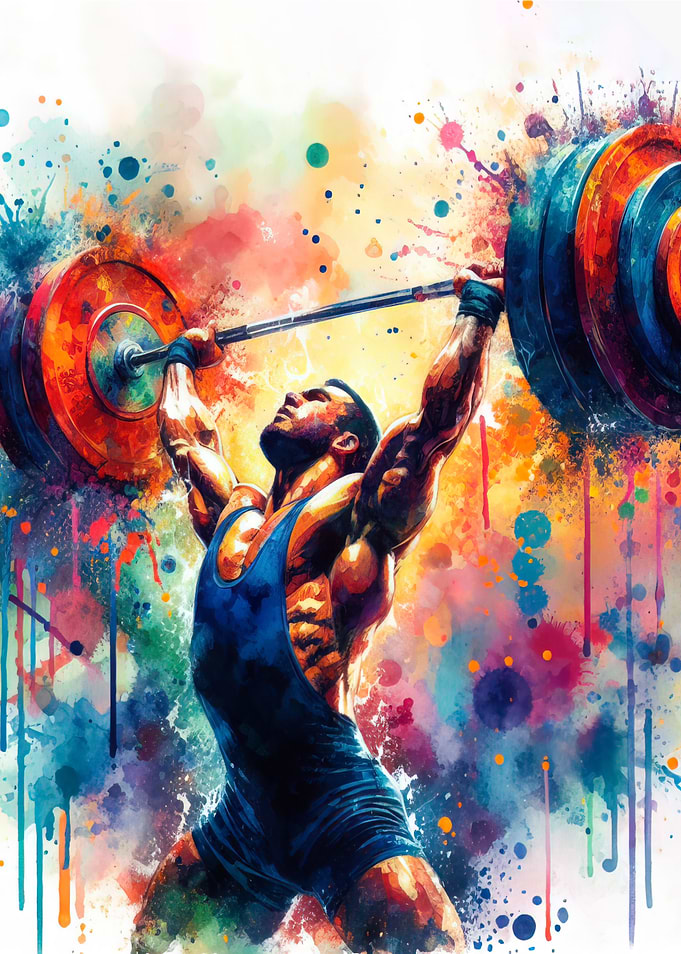 Weightlifting Watercolor