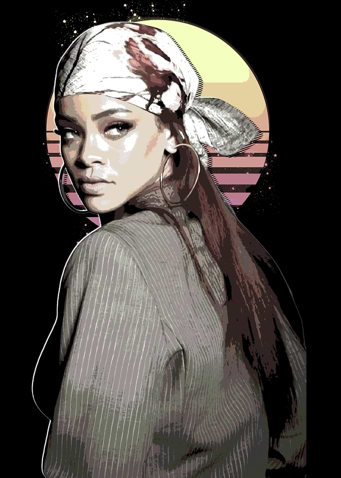 Rihanna Retro Portrait