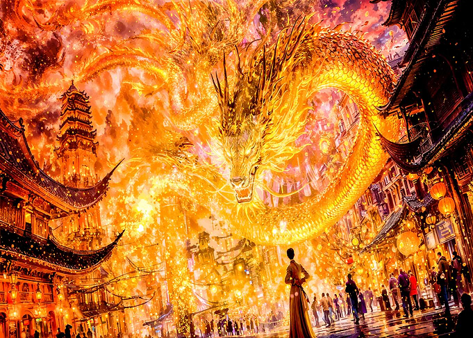 Dragon Golden Fire