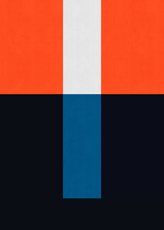 Abstract Color Block Art