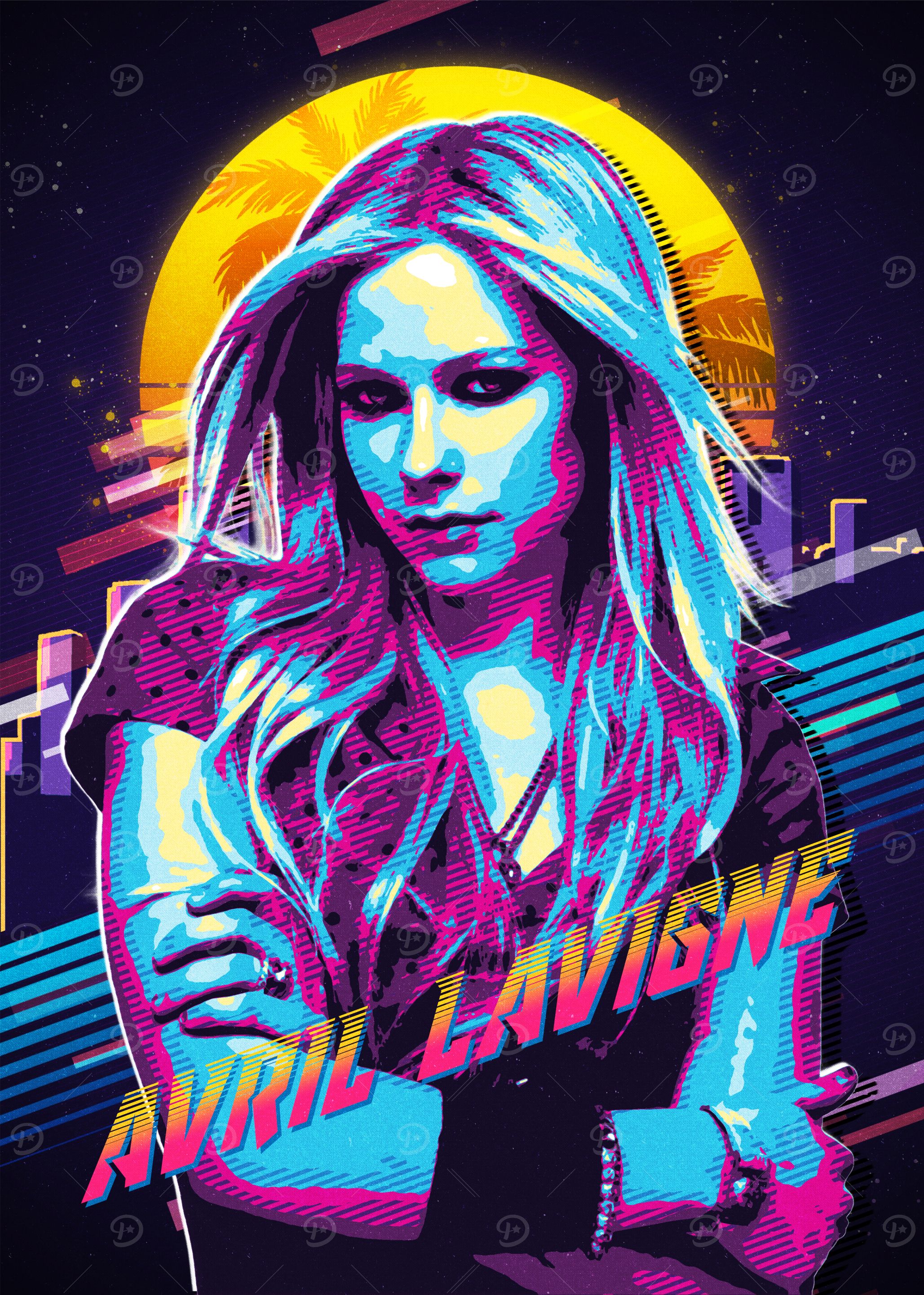 Avril Lavigne Retro Pop Art