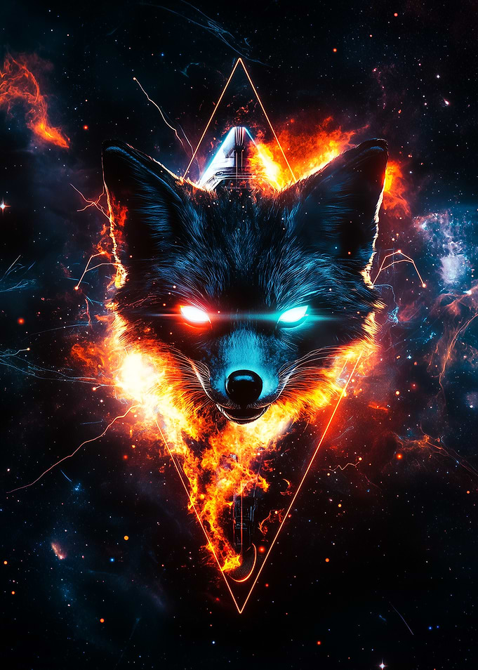 Fiery Galactic Fox