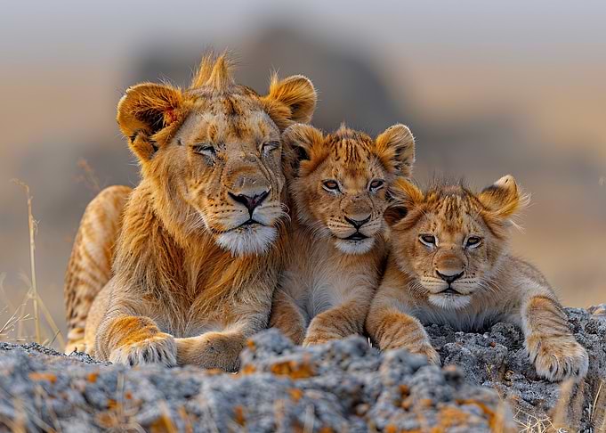 Lion Family Portrait