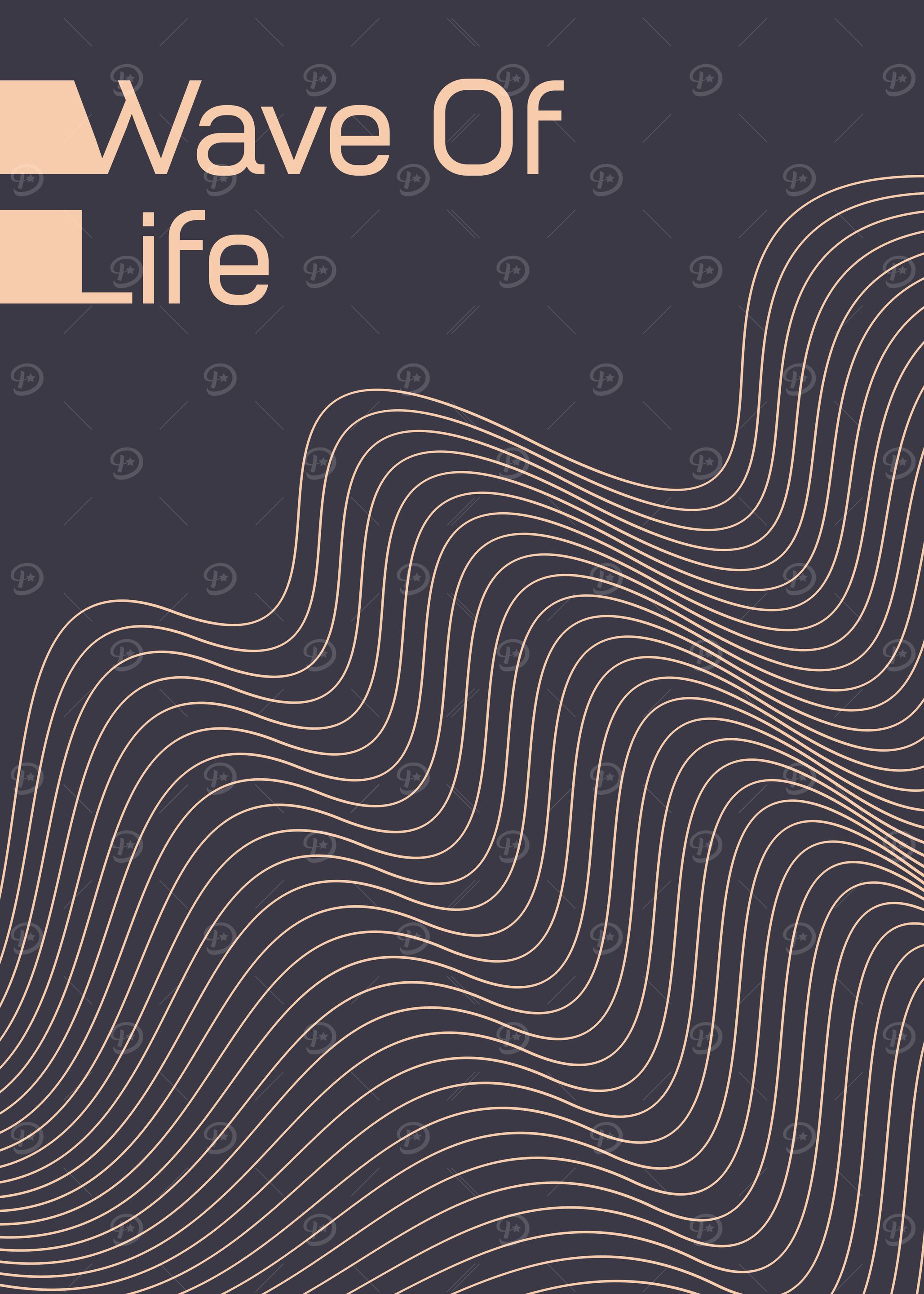 Wave of Life Abstract Art