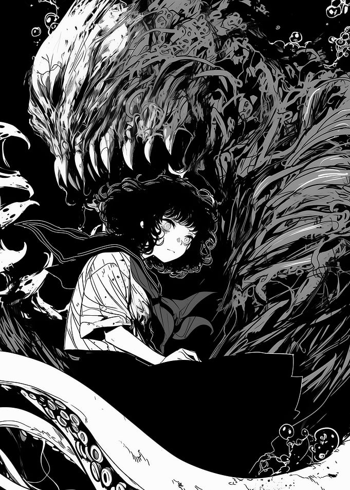 Girl and Sea Monster
