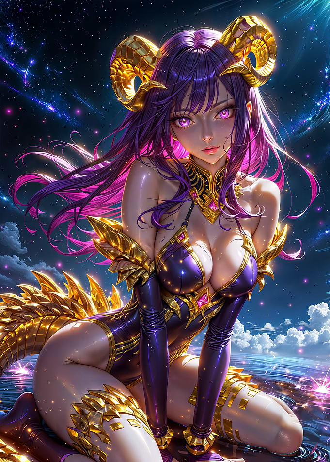 Purple Anime Girl Princess