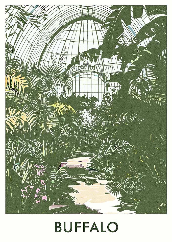 Buffalo Greenhouse Illustration