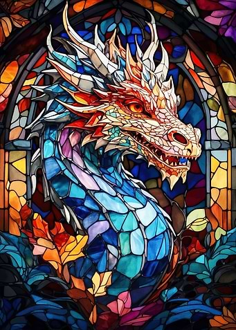 Stained Glass Dragon