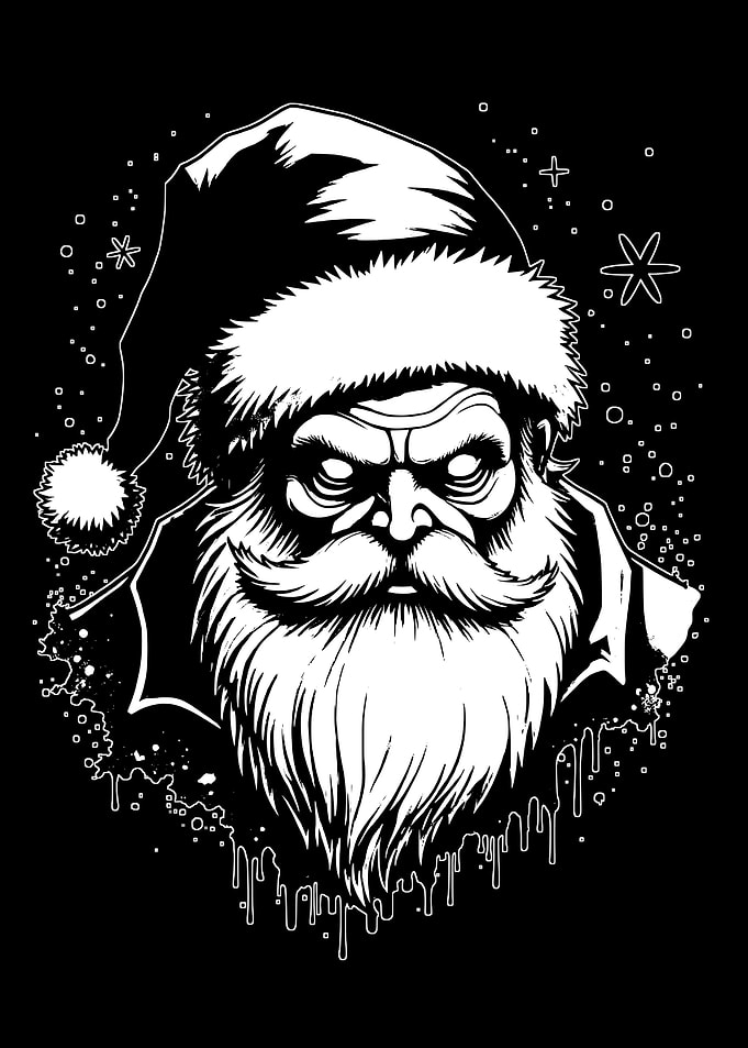 Dark Santa Claus Illustration