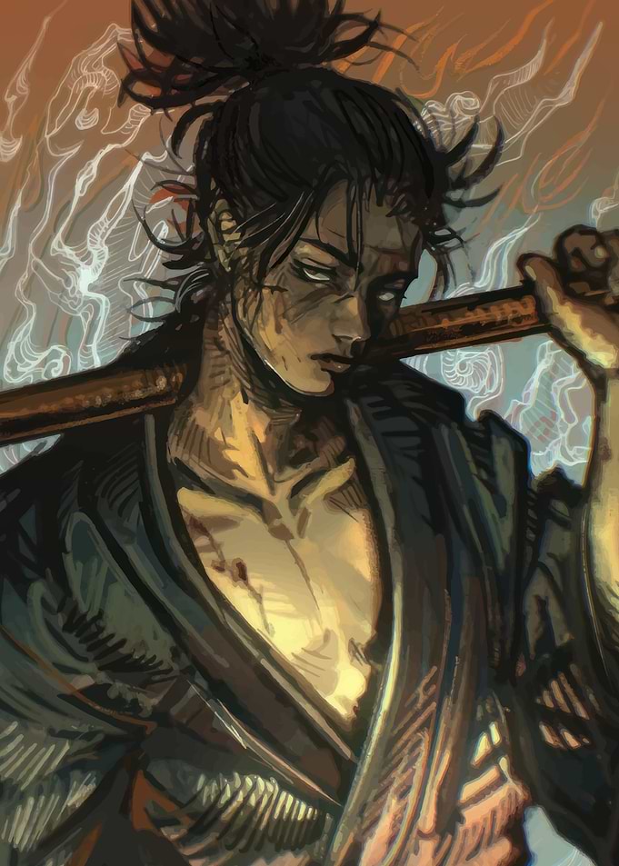 Samurai Warrior Illustration