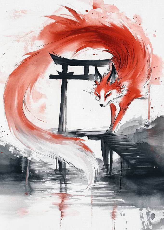 Kitsune Spirit at the Torii Gate