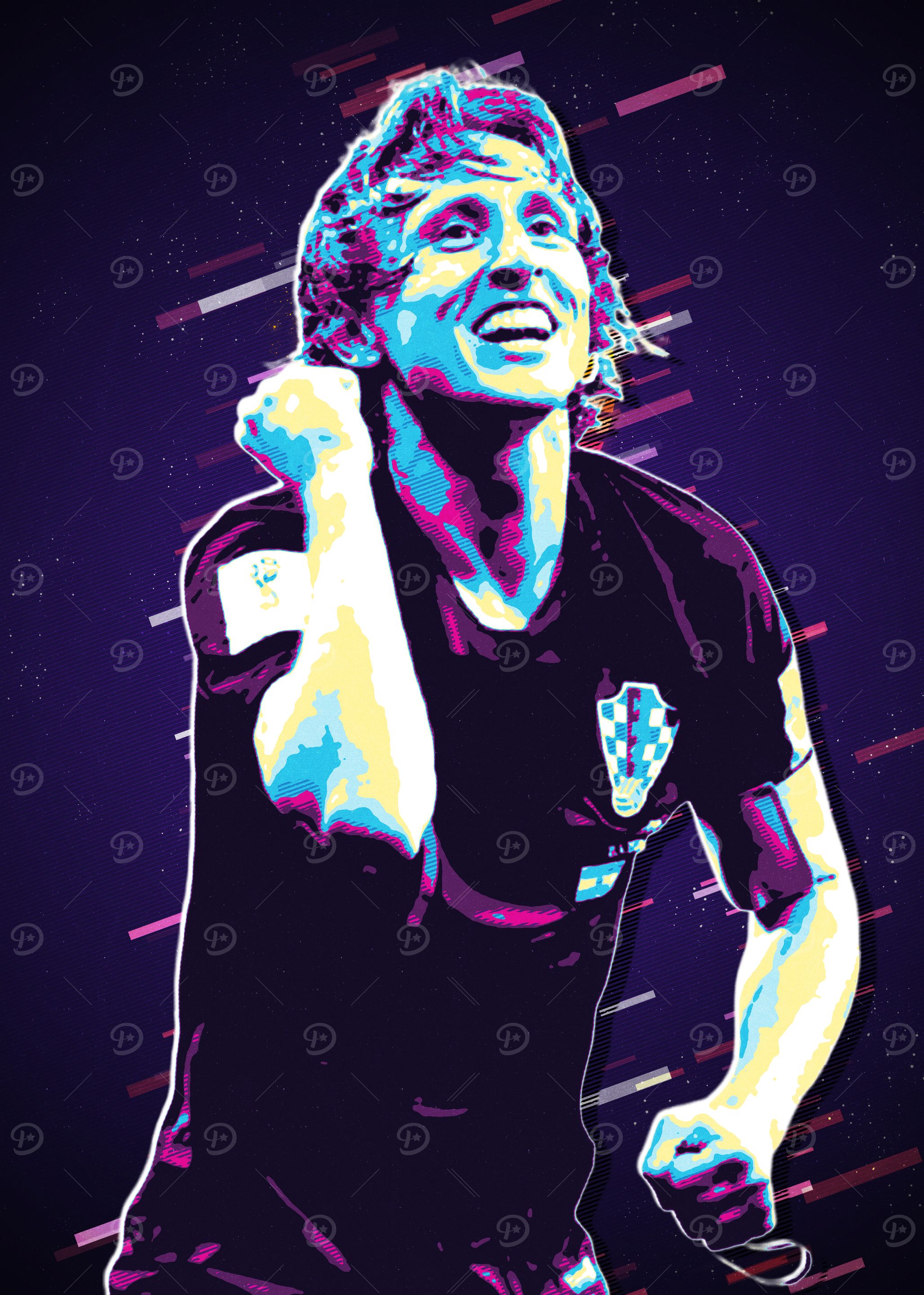 Luka Modric Retro Art