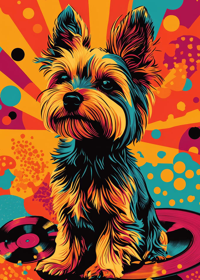 Yorkshire Terrier Pop Art | Yorkshire Terrier | Funky Pop Art