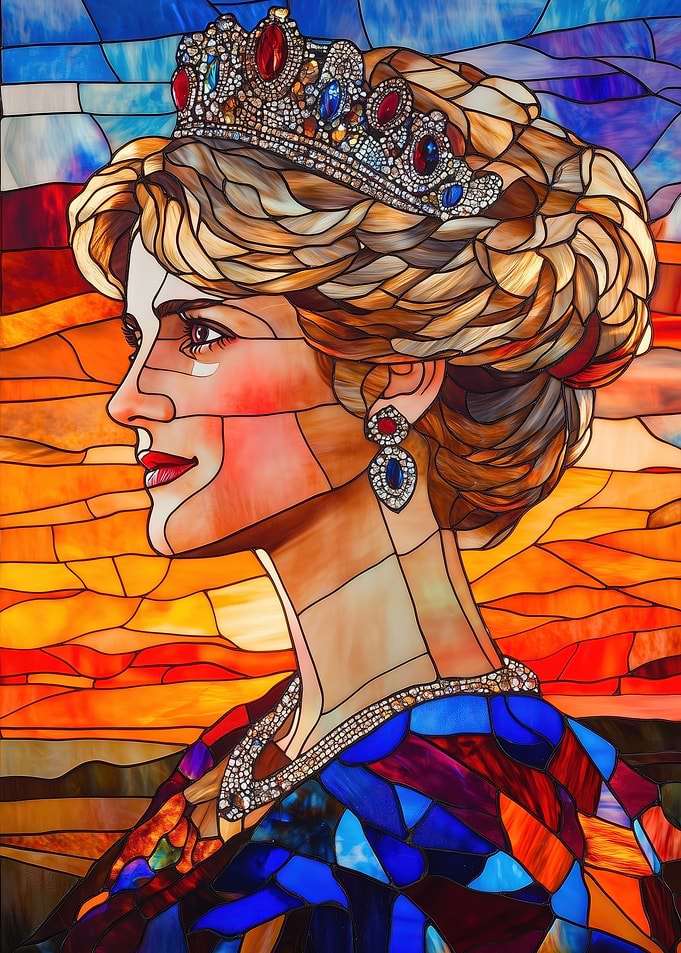 Stained Glass Princess Diana