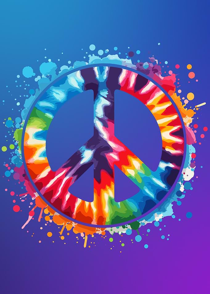 Tie-Dye Peace Sign