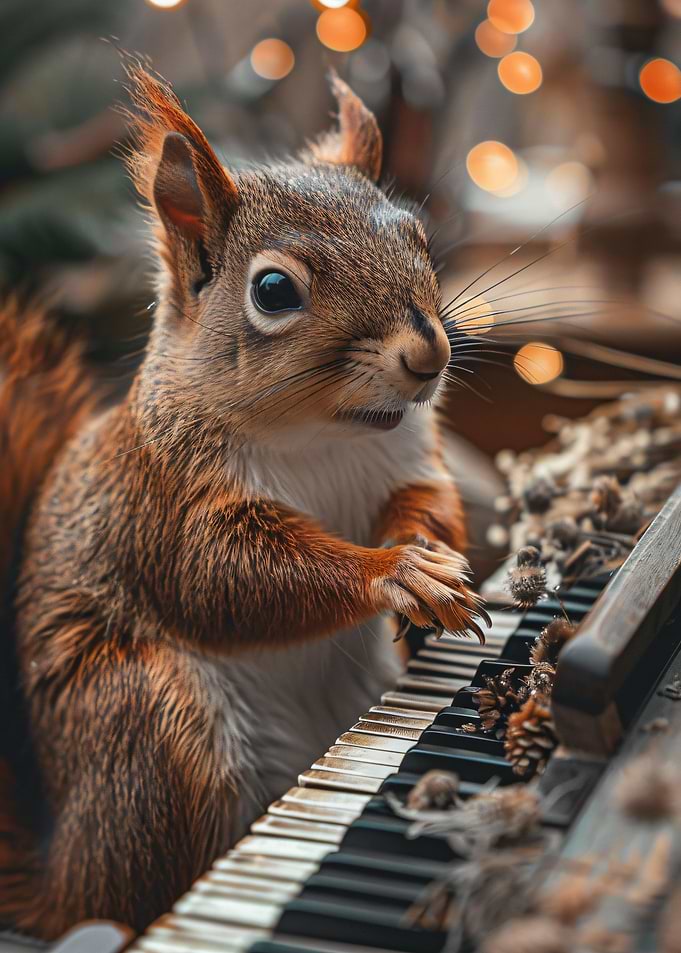 Squirrel Playing Piano