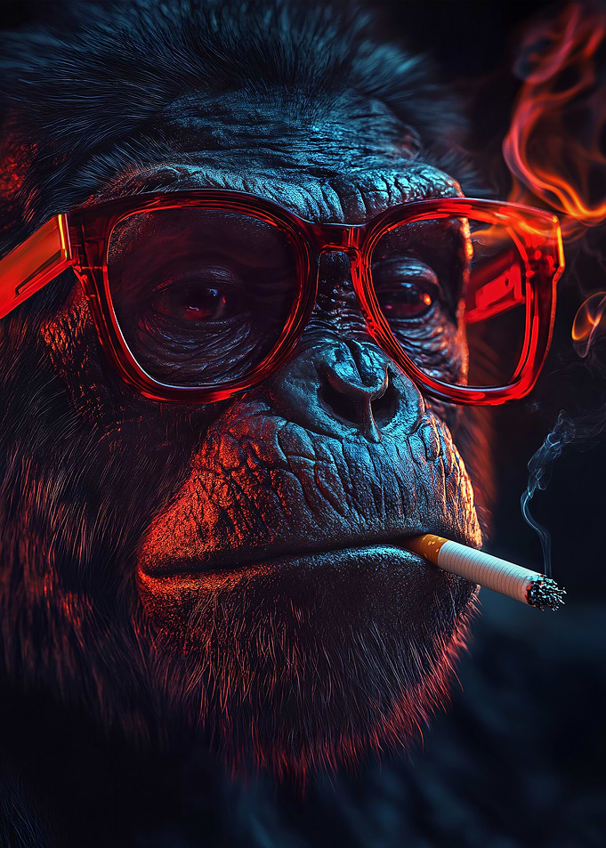 Cool Ape with Glasses